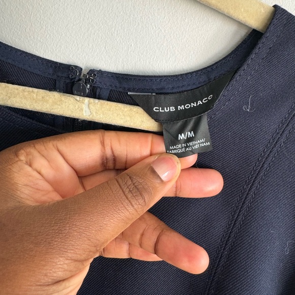 Club Monaco medium peplum navy blouse… - Picture 4 of 8